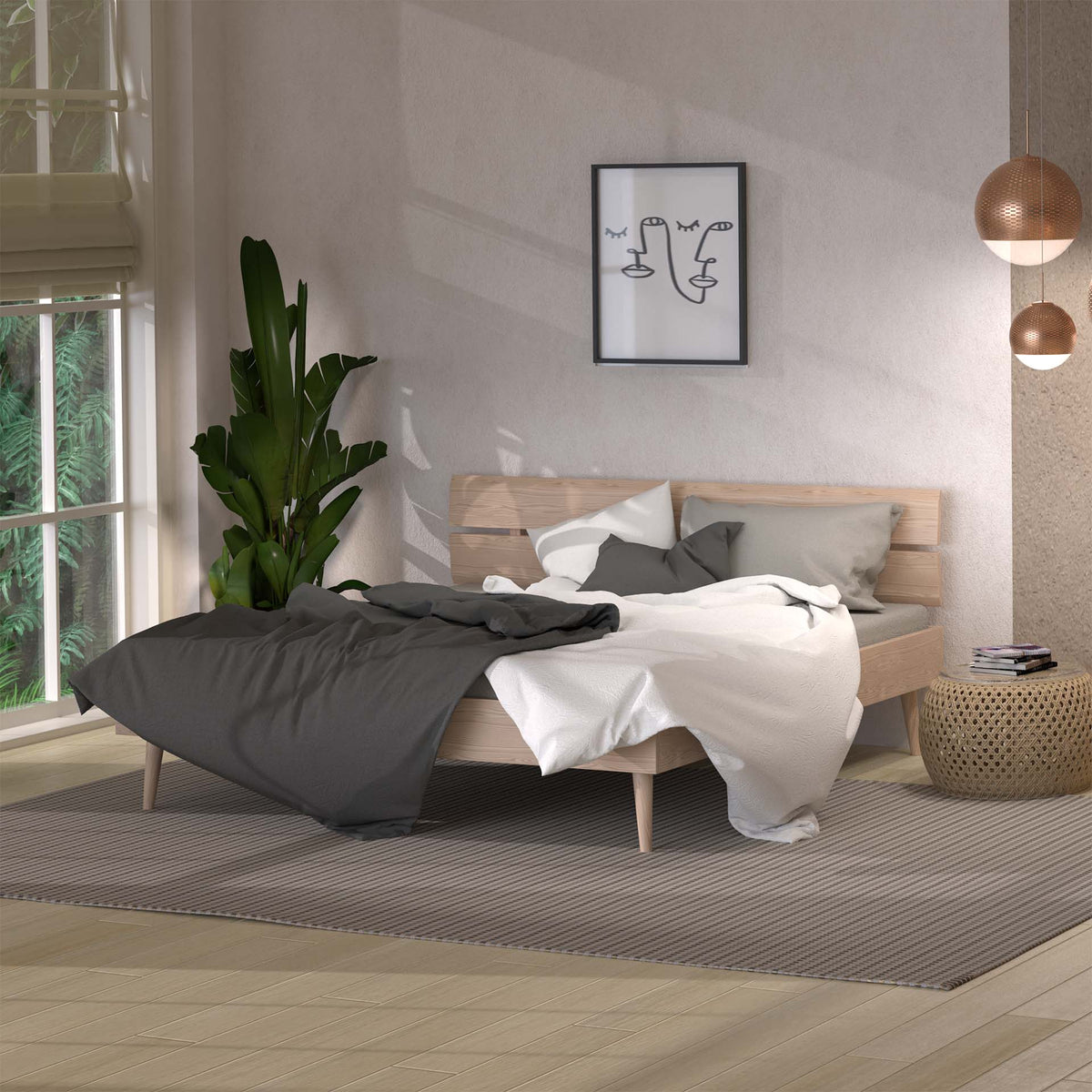 Lotus bed linen hemp Greige - BW18UN20K70