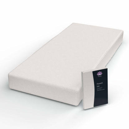 Lotus flannel fitted sheet  Wollweiss - FF8-1094