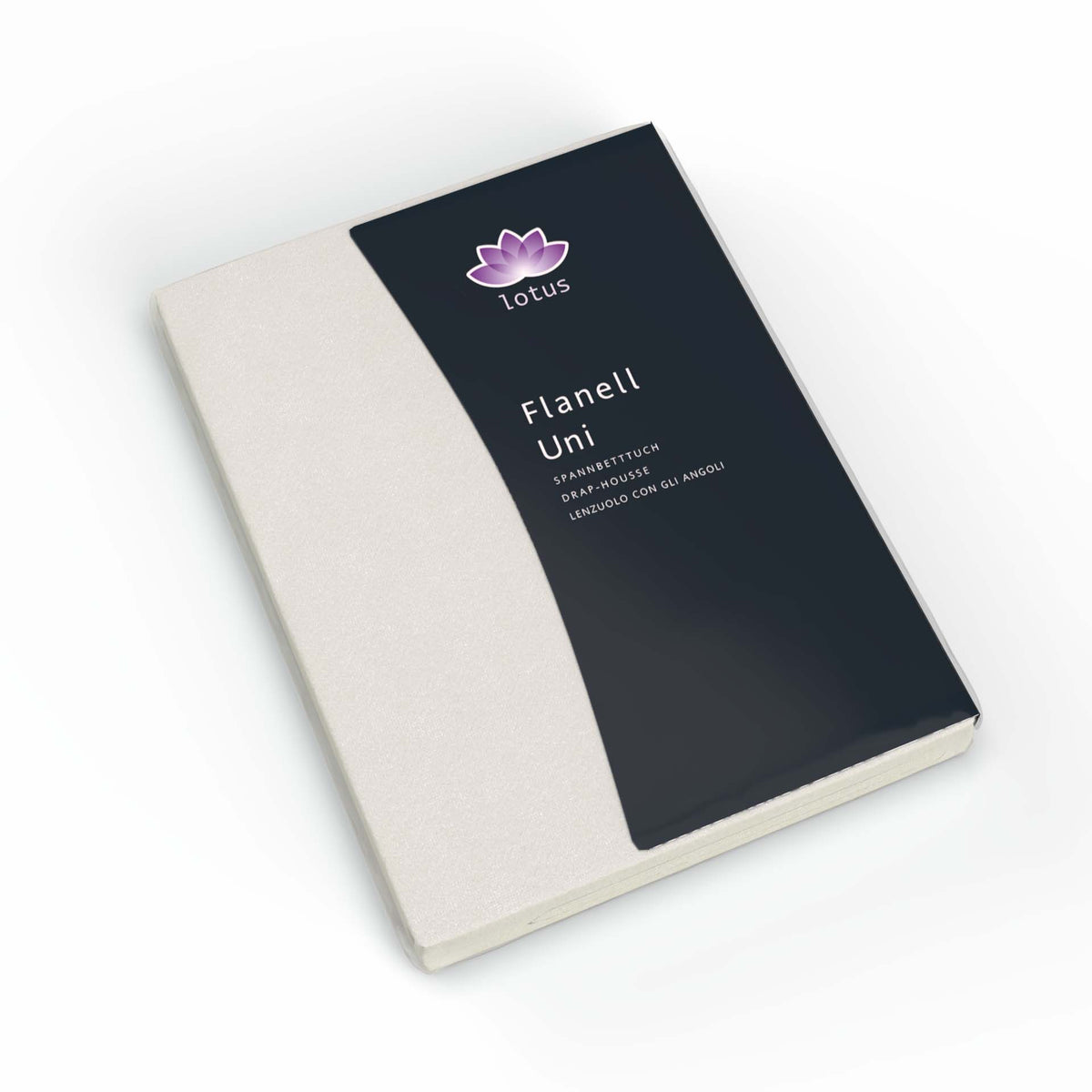 Lotus flannel fitted sheet  Wollweiss - FF8-1094