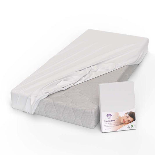 Lotus Jersey Fitted Sheet Souplesse Weiss - JFS-1869
