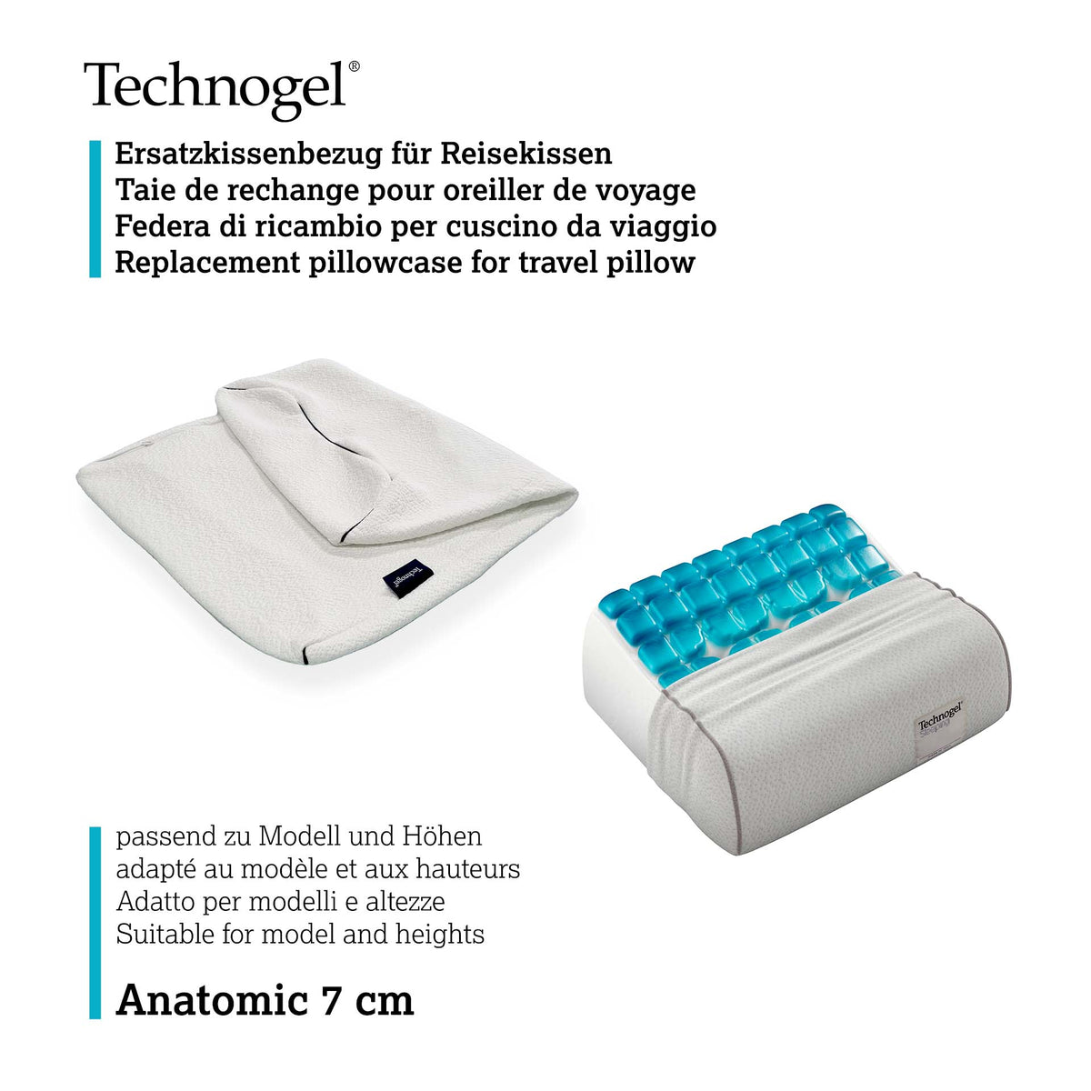 Technogel Living travel pillow Anatomic replacement cover - DUH1-TG-REKI-EH-A7