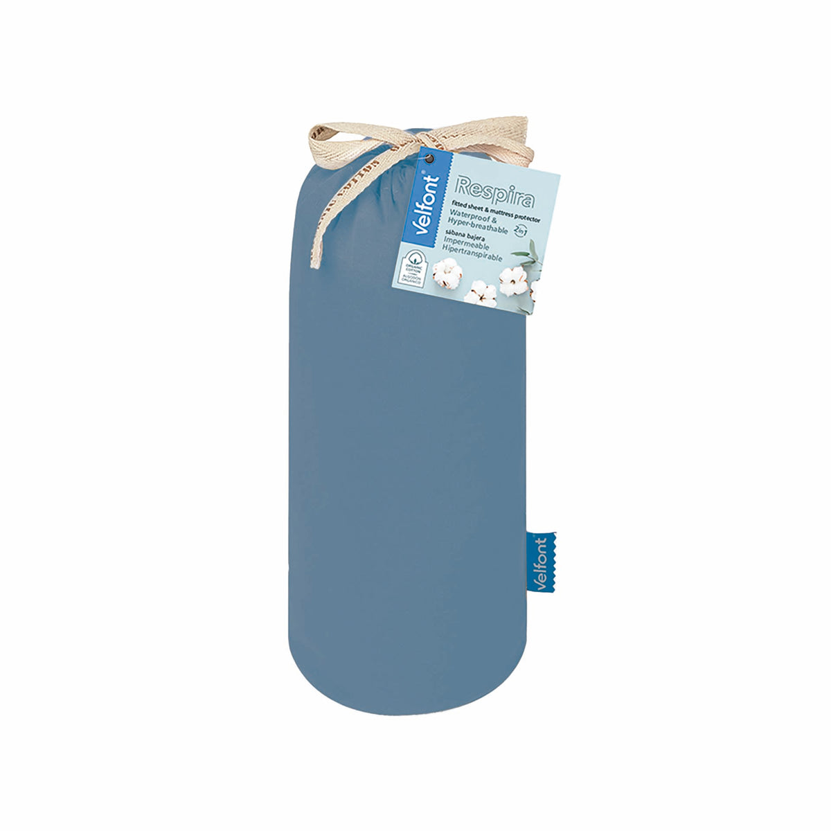 Velfont fitted sheet waterproof Respira Blueberry - VF-RESP-0848