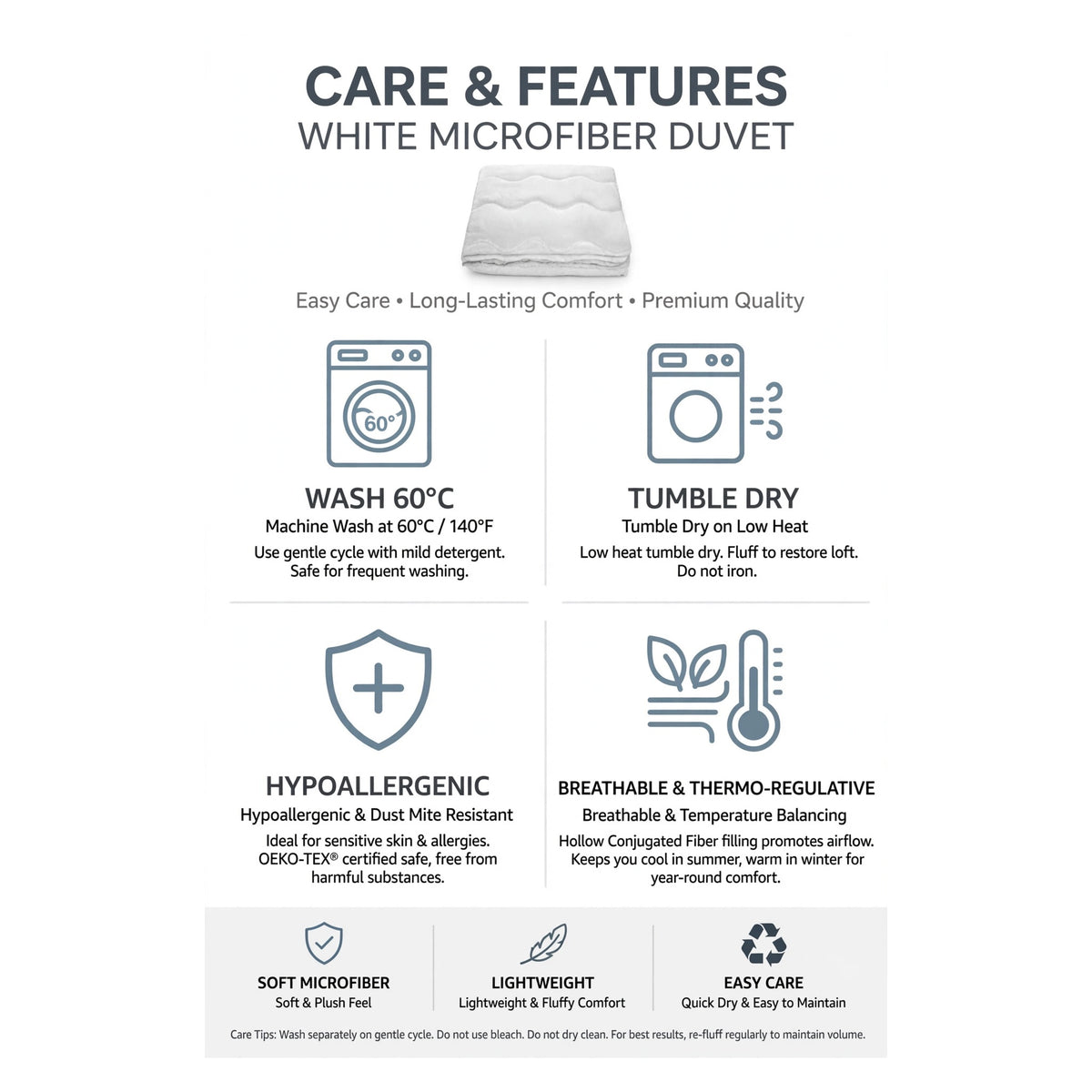 Sweet Home Medic Line Microfiber Duvet – Anti-Allergic