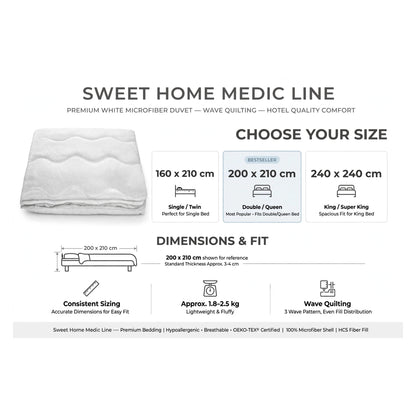 Sweet Home Medic Line Microfiber Duvet – Anti-Allergic