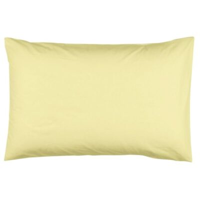 dilios ranforce pillowcase x yellow - Einfarbiger Kissenbezug HELLGELB 50/70, 100 % Baumwolle Ranfors - A2Z Home