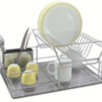 Abtropfgestell mit Auffangtablett für Geschirr Edelstahl 47x33x22.5cm - A2Z Home