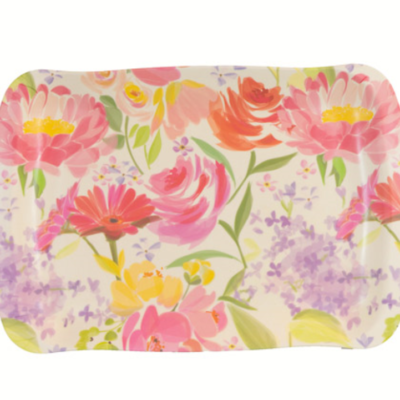 Tablett 43x28x2cm aus Bambusfiber gemustert - A2Z Home