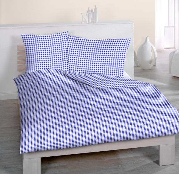 . . renforce seersucker koelsch blau allover kd x - Renforcé Seersucker Bettwäsche Kölsch blau Allover - A2Z Home