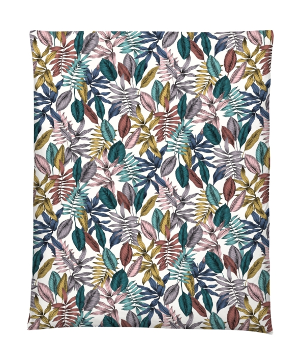 . . satin blaetter allover x x - Satin Bettwäsche Blätter Allover - A2Z Home