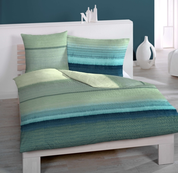 deborah col cut x x - Flanell Bettwäsche Deborah grün Allover - A2Z Home