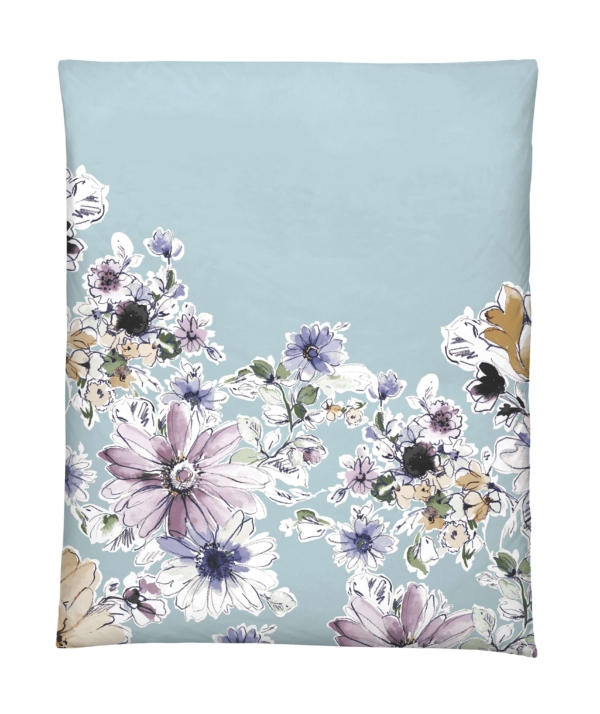 garden digital x x - Satin Bettwäsche TC300 Garden, abgepasste Kissen - A2Z Home