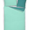 satin uni wende mint dgrun sw x - Satin uni Wende Bettwäsche - A2Z Home