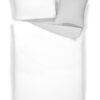 satin uni wende weiss grau sw x - Satin uni Wende Bettwäsche - A2Z Home