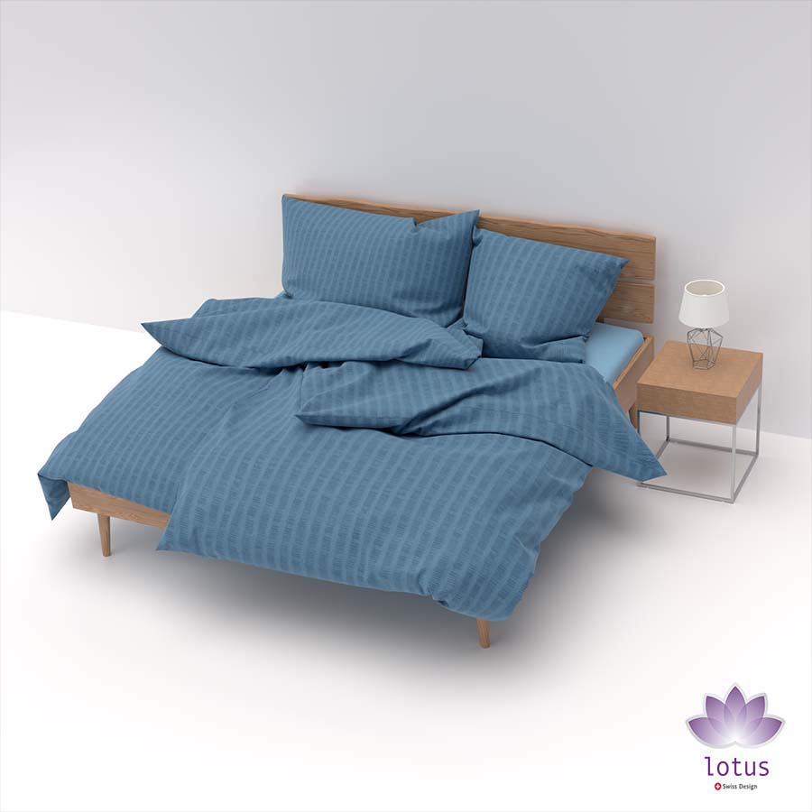 bw un d - Lotus Bettwäsche Satin Seersucker uni - A2Z Home