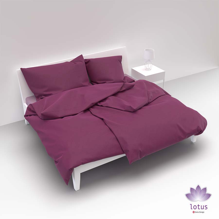 bw un k - Lotus Bettwäsche Satin uni - A2Z Home