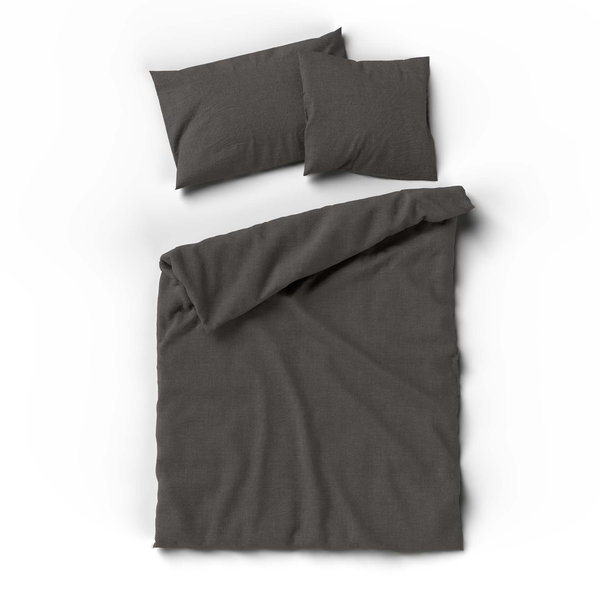 bettwaesche lotus hanf anthrazit e cb - Lotus Bettwäsche Hanf - A2Z Home