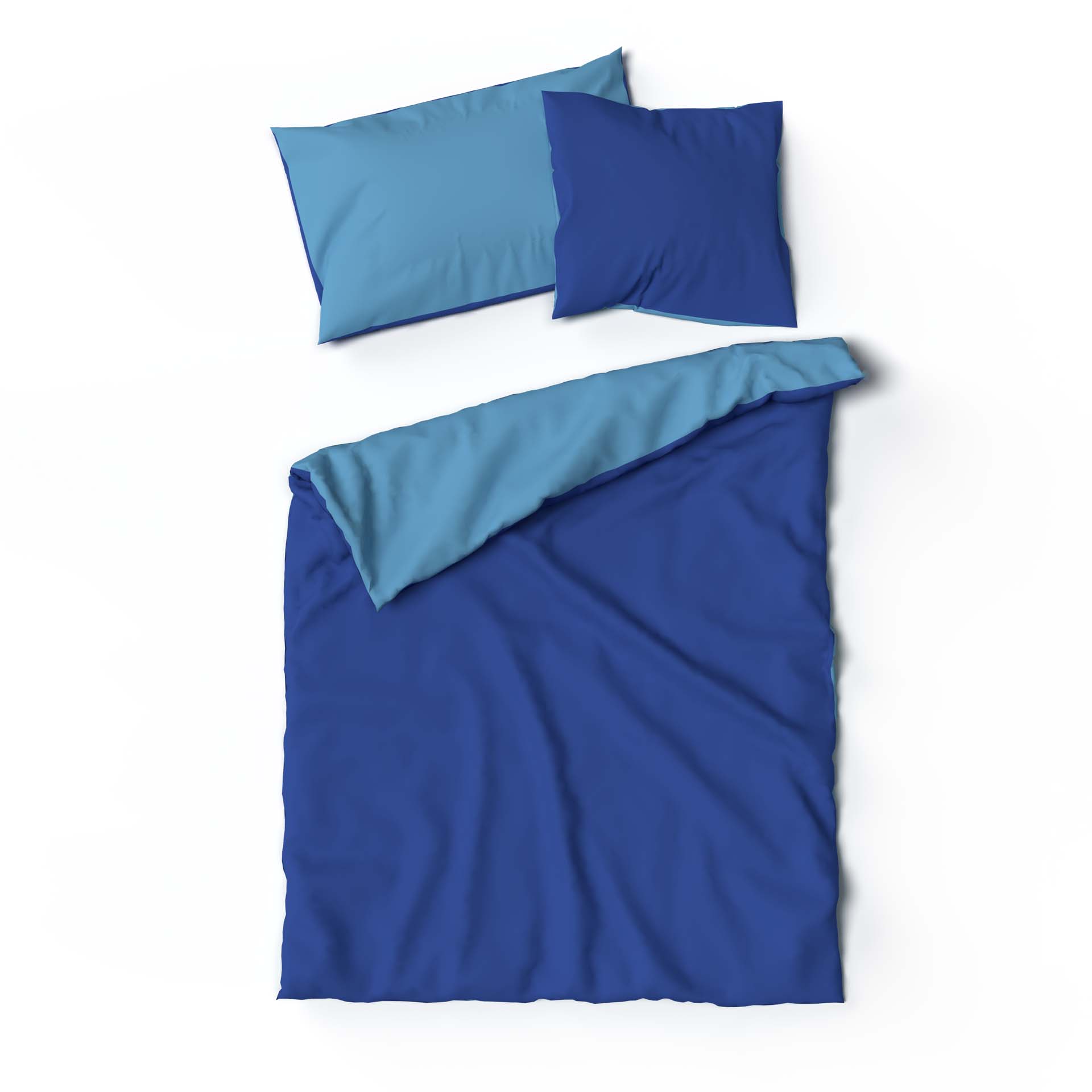 bettwaesche lotus bambus uni df blau royal ec ca - Lotus Bettwäsche Bambus Doubleface - A2Z Home