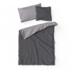 bettwaesche lotus bambus uni df dugrau anthrazit - Lotus Bettwäsche Bambus Doubleface - A2Z Home