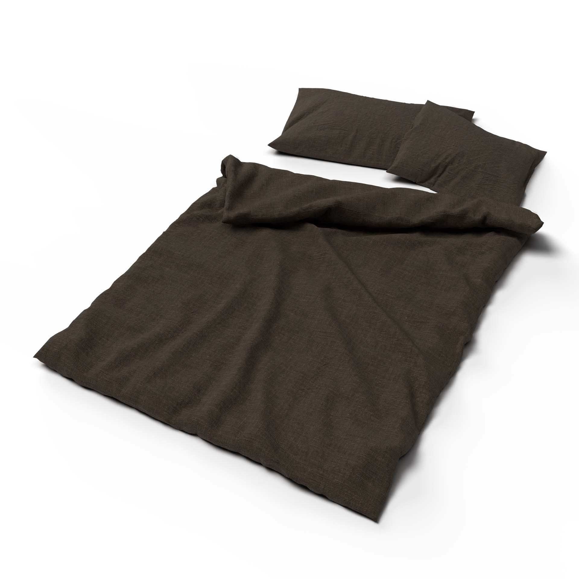 bettwaesche lotus leinen kastanie ansicht schrc a g b - Lotus Bettwäsche Leinen uni - A2Z Home