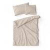 bettwaesche lotus leinen sand ansicht oben e - Lotus Bettwäsche Leinen uni - A2Z Home