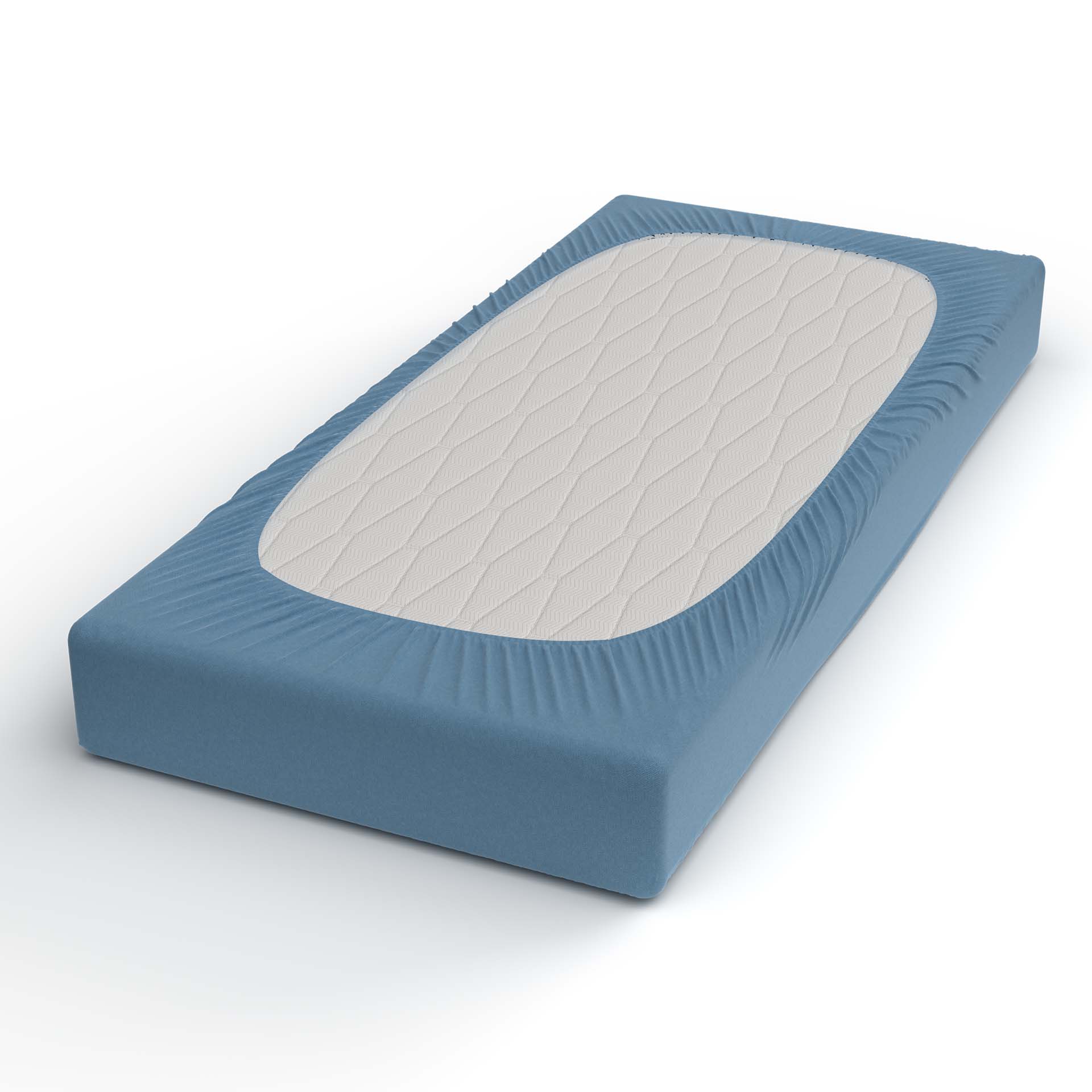 lotus satin fixleintuch blau d b - Lotus Satin Spannbetttuch - A2Z Home
