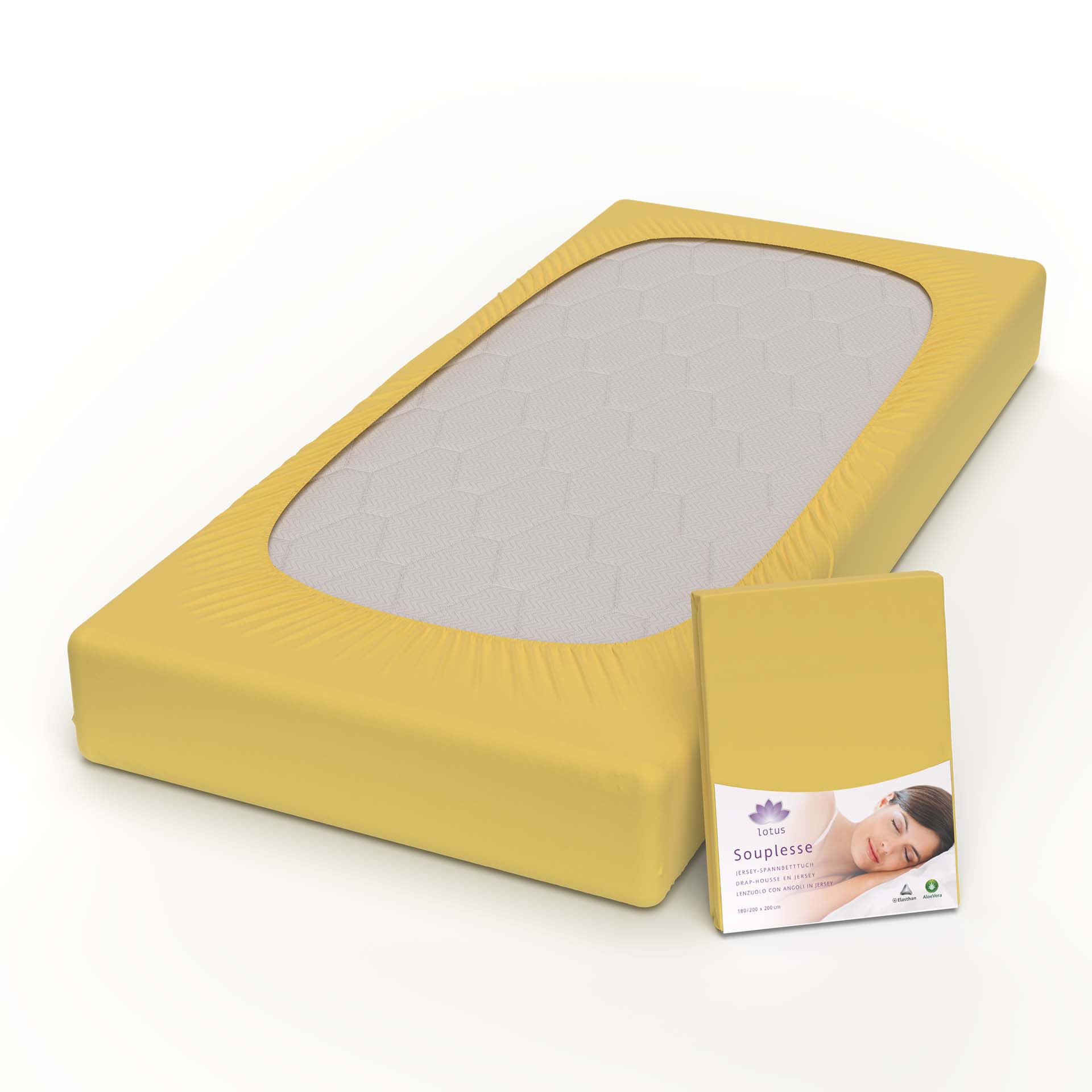 lotus fix souplesse jersey mais fix auf kopf mit verpackung kamera - Lotus Jersey Fixleintuch Souplesse - A2Z Home