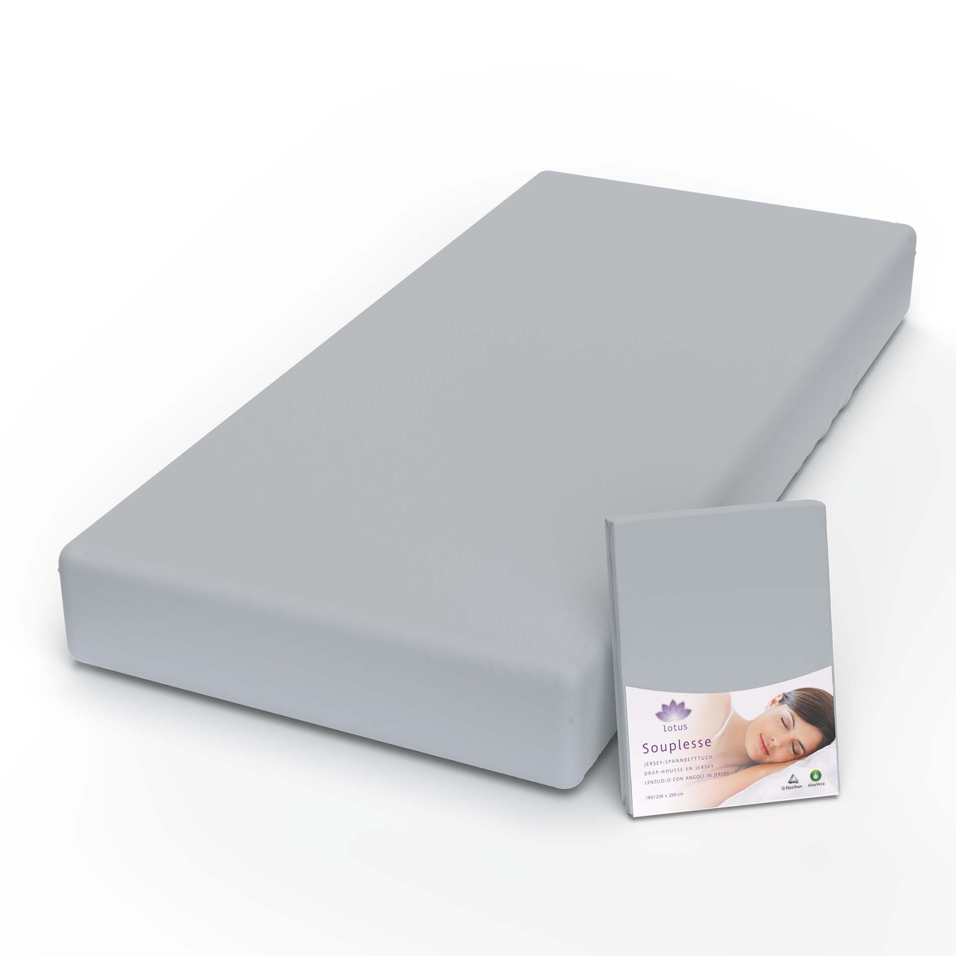 lotus fix souplesse jersey chrom fix mit verpackung kamera - Lotus Jersey Fixleintuch Souplesse - A2Z Home