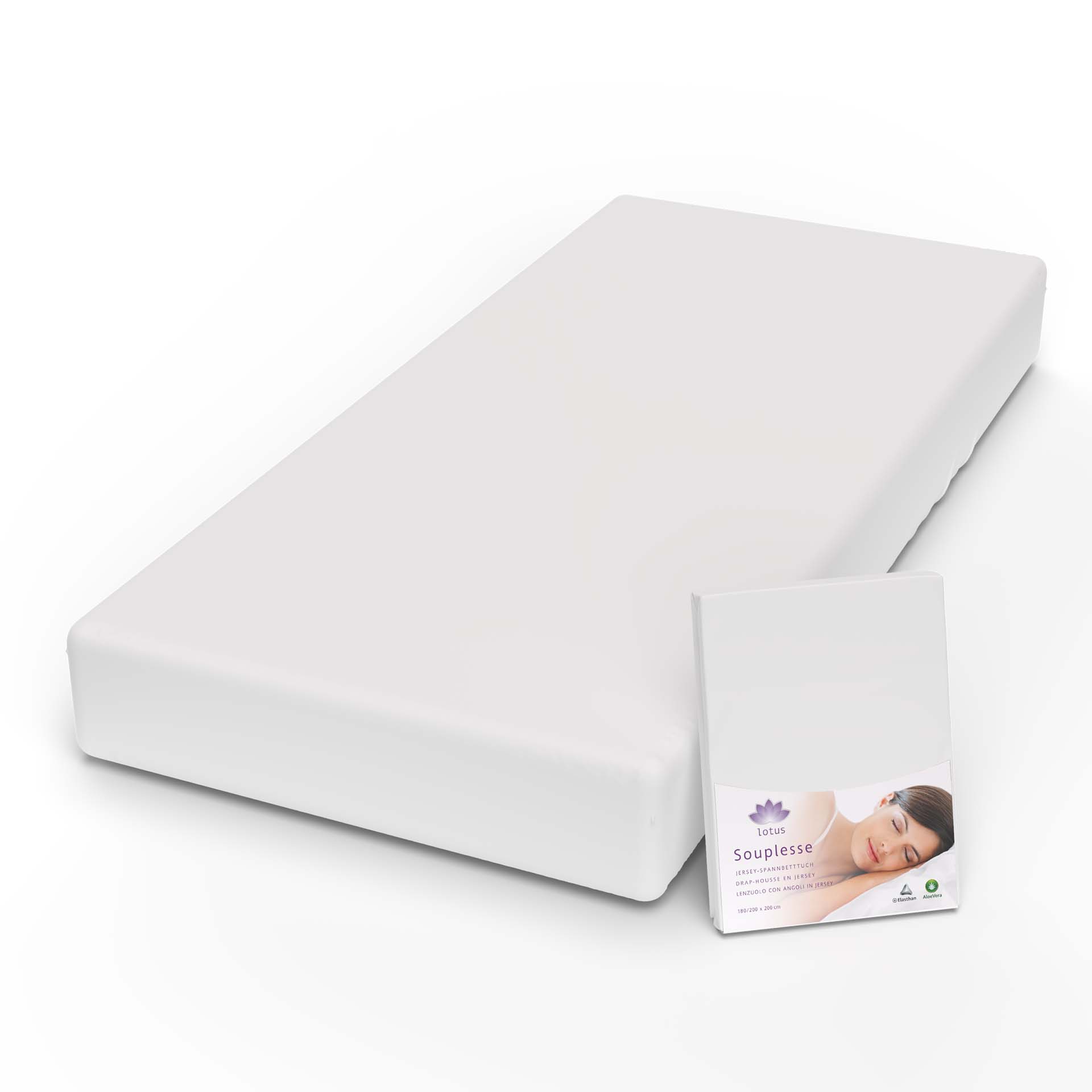 lotus fix souplesse jersey weiss fix mit verpackung kamera - Lotus Jersey Fixleintuch Souplesse - A2Z Home
