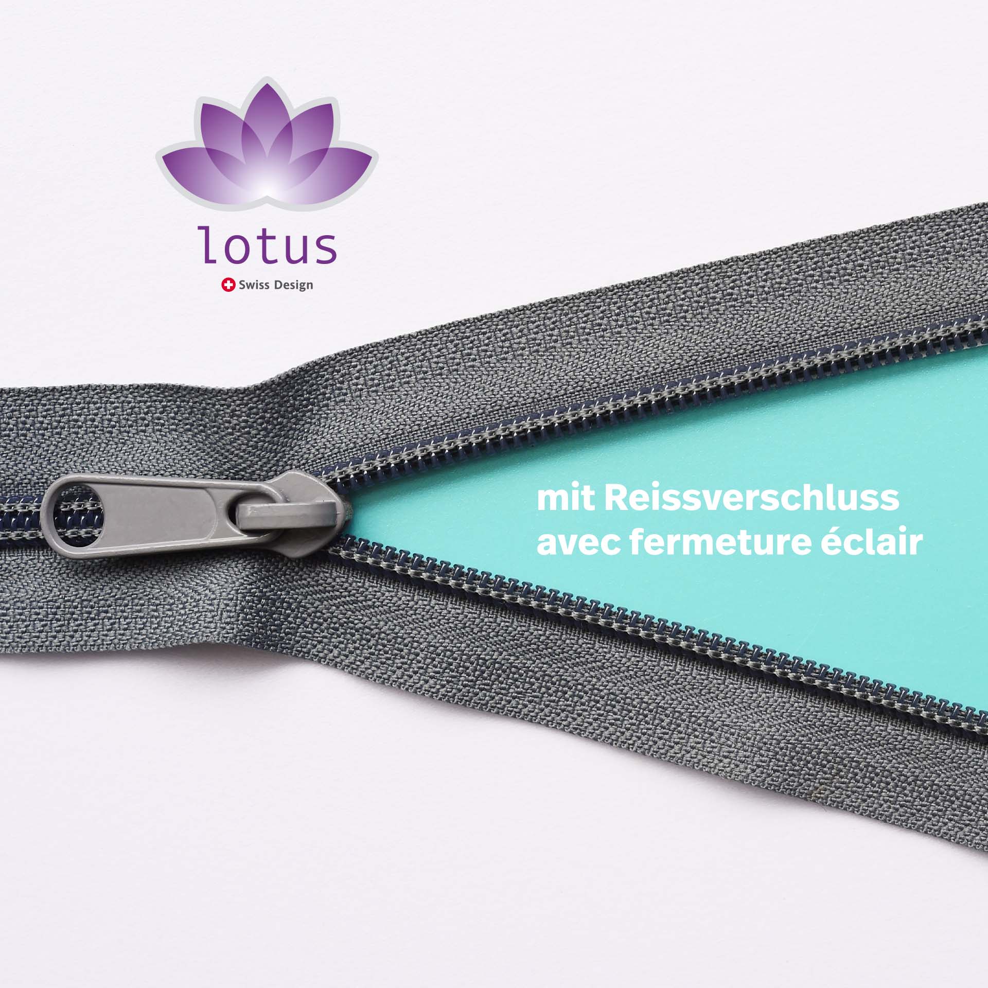 lotus logo reissverschluss da - Lotus Kissenbezug Souplesse - A2Z Home