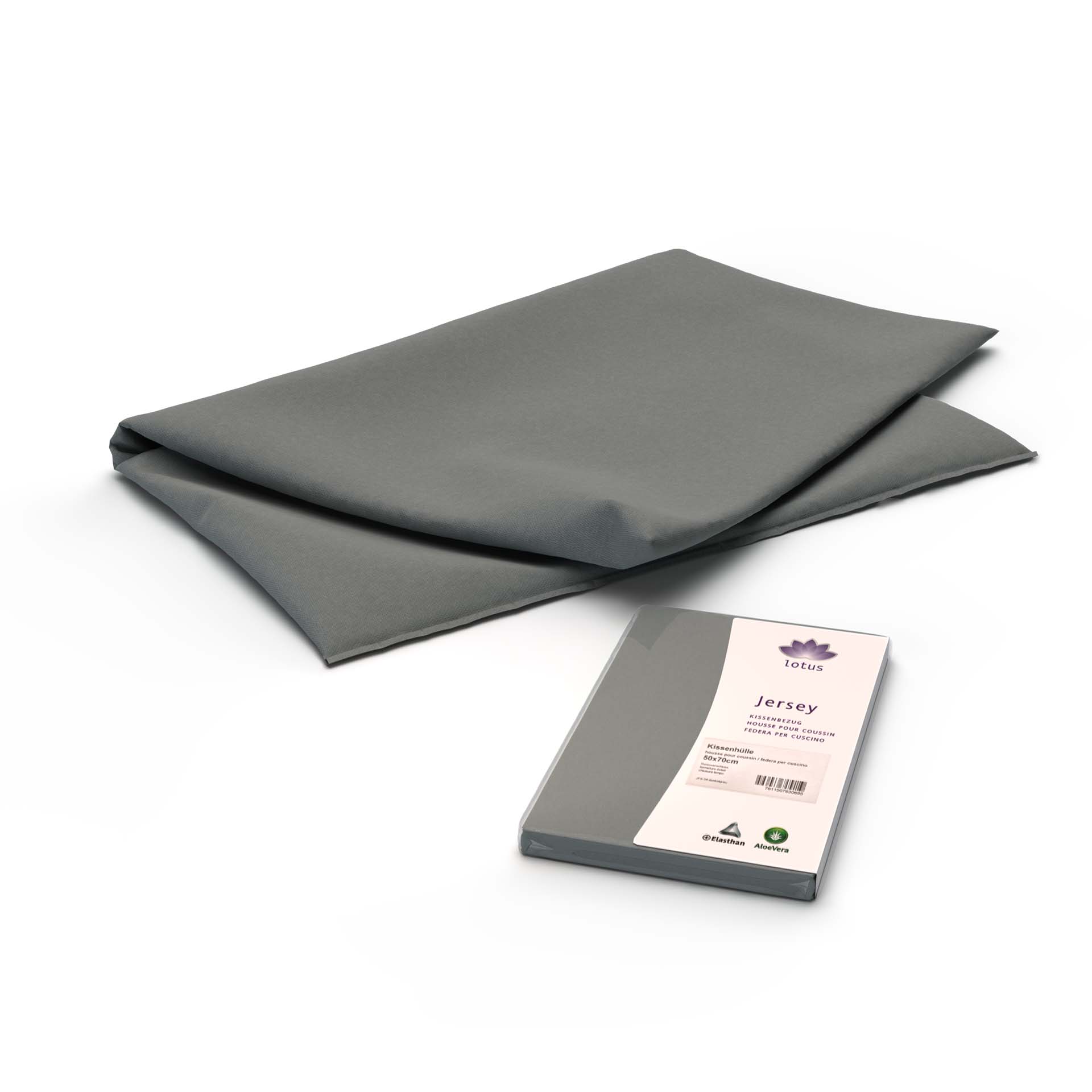 lotus souplesse kissenbezug x cm mit kissen dunkelgrau hc bclle gefaltet - Lotus Kissenbezug Souplesse - A2Z Home