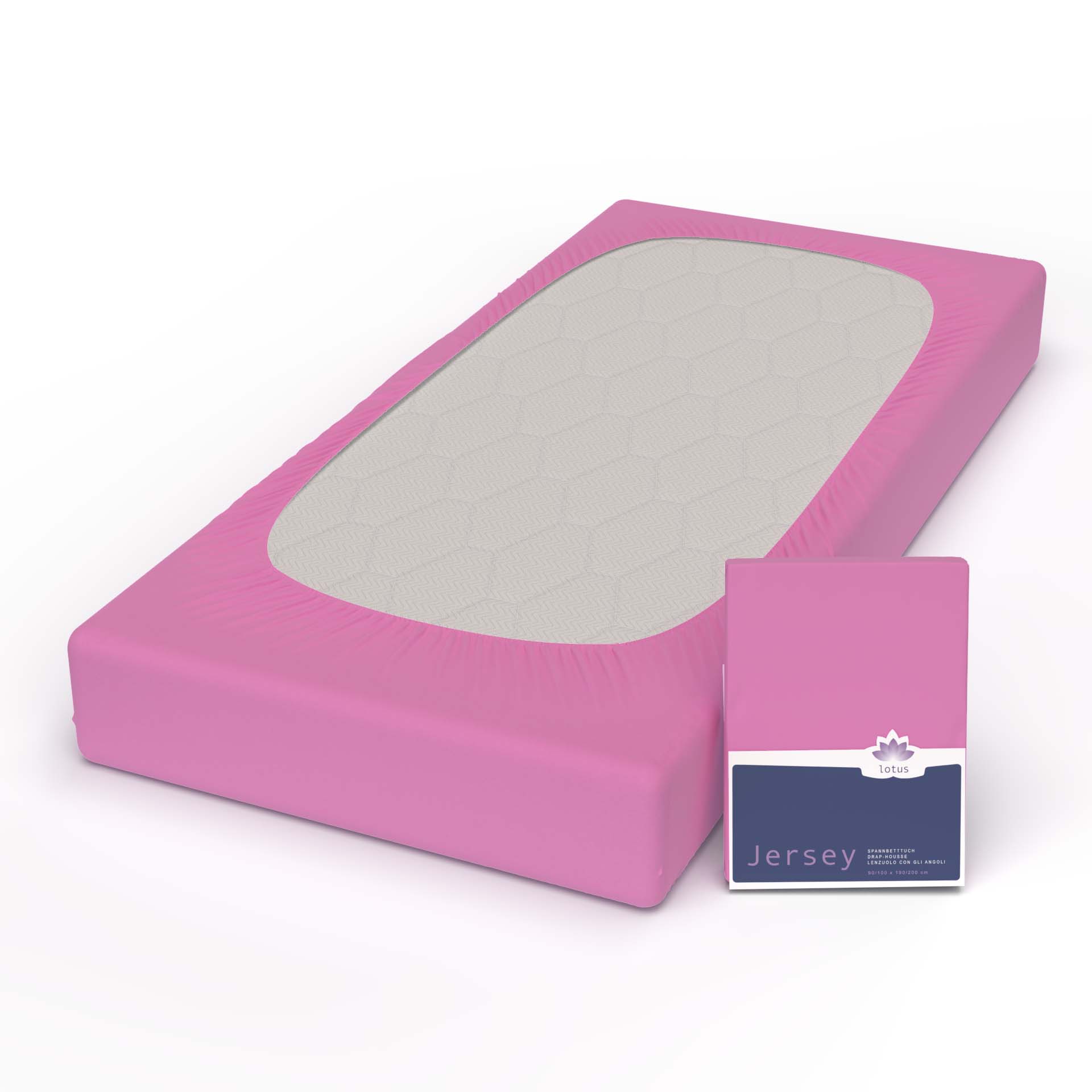 lotus fixleintuch comfort jersey pink - Lotus Jersey Fix Comfort - A2Z Home