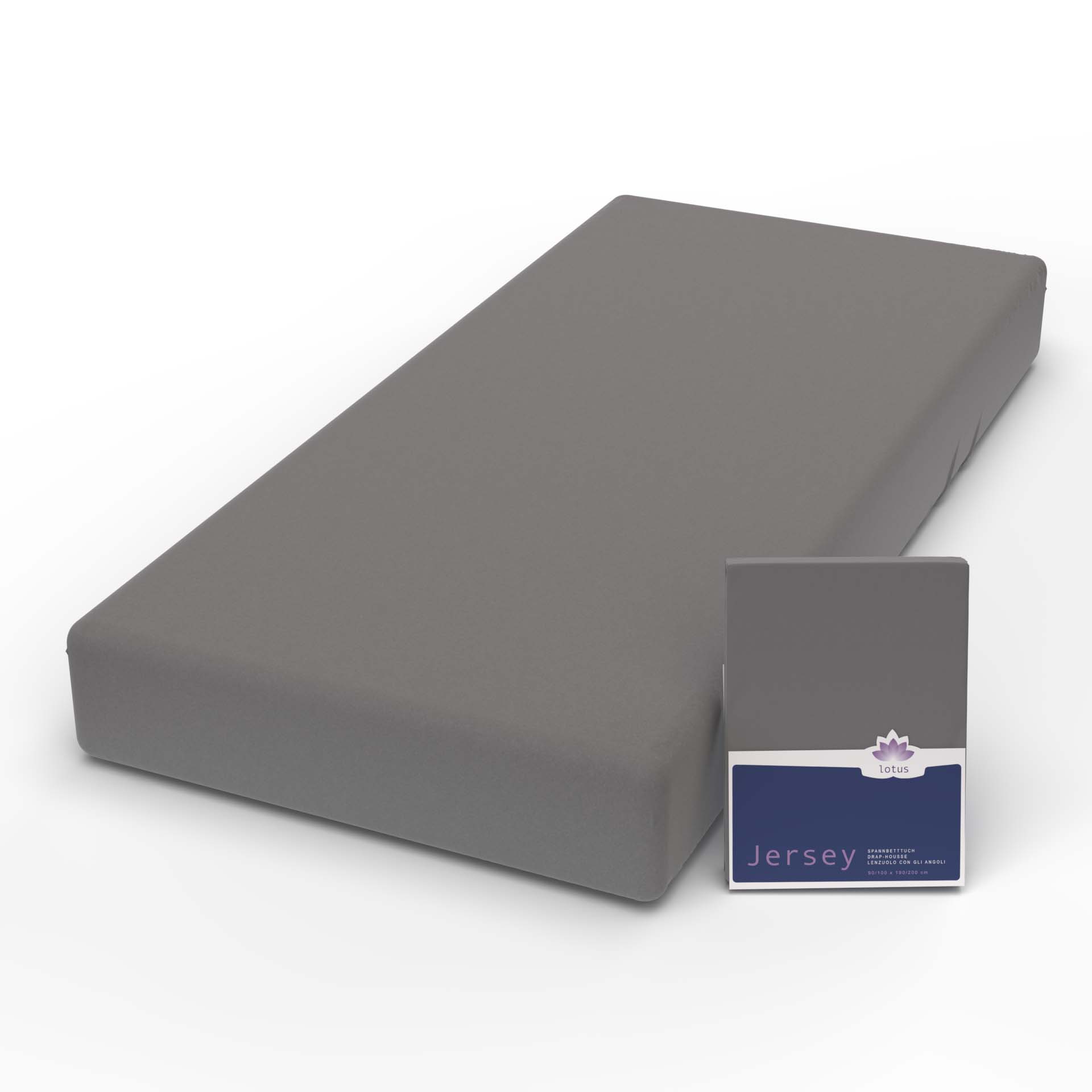 lotus fixleintuch comfort jersey dunkelgrau c - Lotus Jersey Fix Comfort - A2Z Home