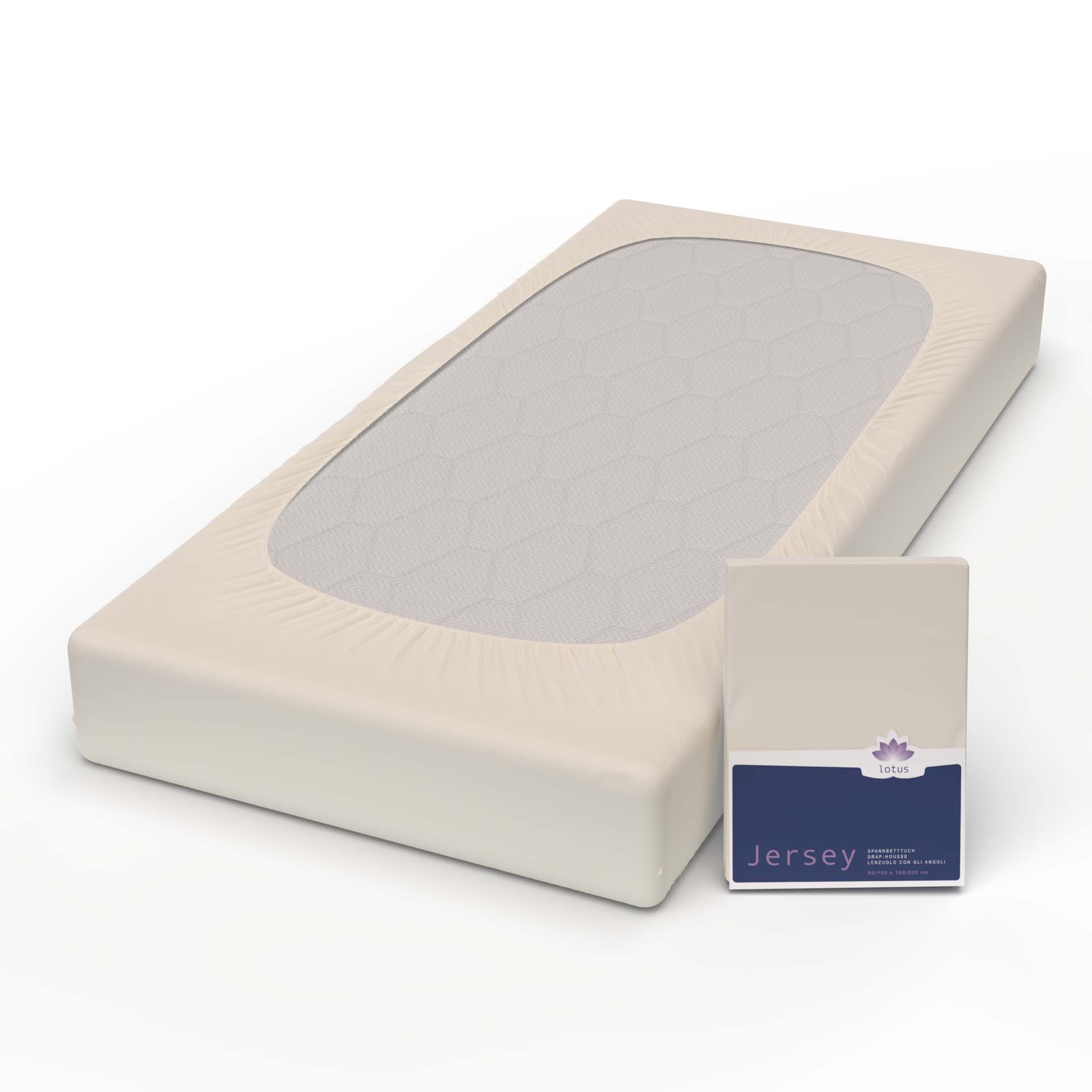 lotus fixleintuch comfort jersey ecru edaf - Lotus Jersey Fix Comfort - A2Z Home
